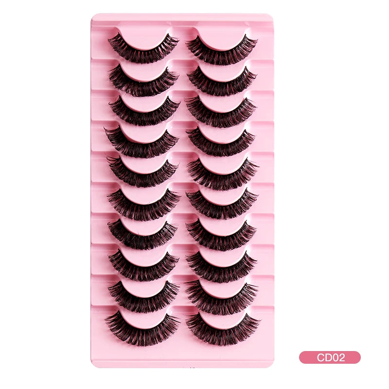 2/10Pairs 3D Mink Lashes russian strip lash Dramatic False Eyelashes Faux Cils Makeup Wholesale Fake Eyelash Extension maquiagem