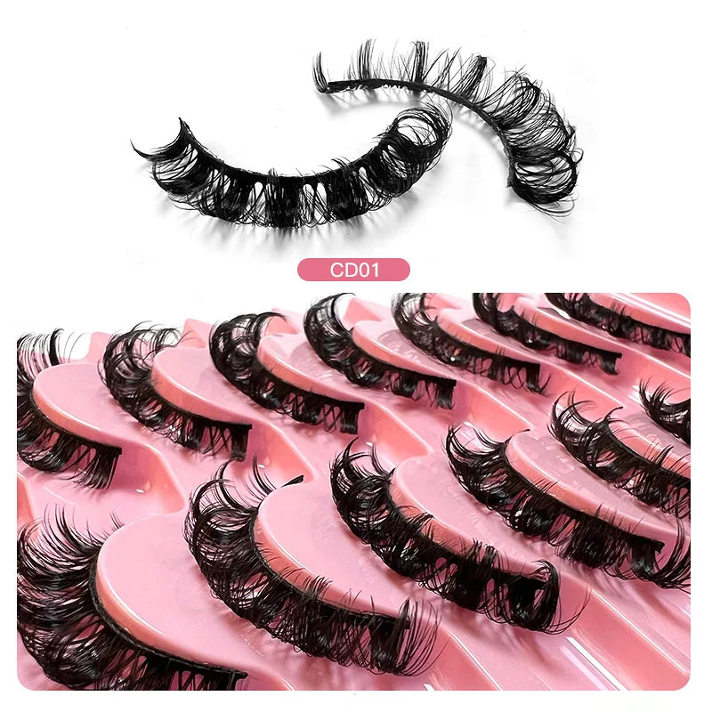 2/10Pairs 3D Mink Lashes russian strip lash Dramatic False Eyelashes Faux Cils Makeup Wholesale Fake Eyelash Extension maquiagem