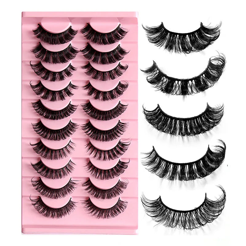 2/10Pairs 3D Mink Lashes russian strip lash Dramatic False Eyelashes Faux Cils Makeup Wholesale Fake Eyelash Extension maquiagem