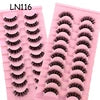Invisible Band Lashes 10 Pairs 3D Faux Mink Lashes Natural Long Transparent Terrier Lashes Clear Band Soft Eyelashes Extension