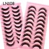 Invisible Band Lashes 10 Pairs 3D Faux Mink Lashes Natural Long Transparent Terrier Lashes Clear Band Soft Eyelashes Extension