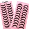 Invisible Band Lashes 10 Pairs 3D Faux Mink Lashes Natural Long Transparent Terrier Lashes Clear Band Soft Eyelashes Extension