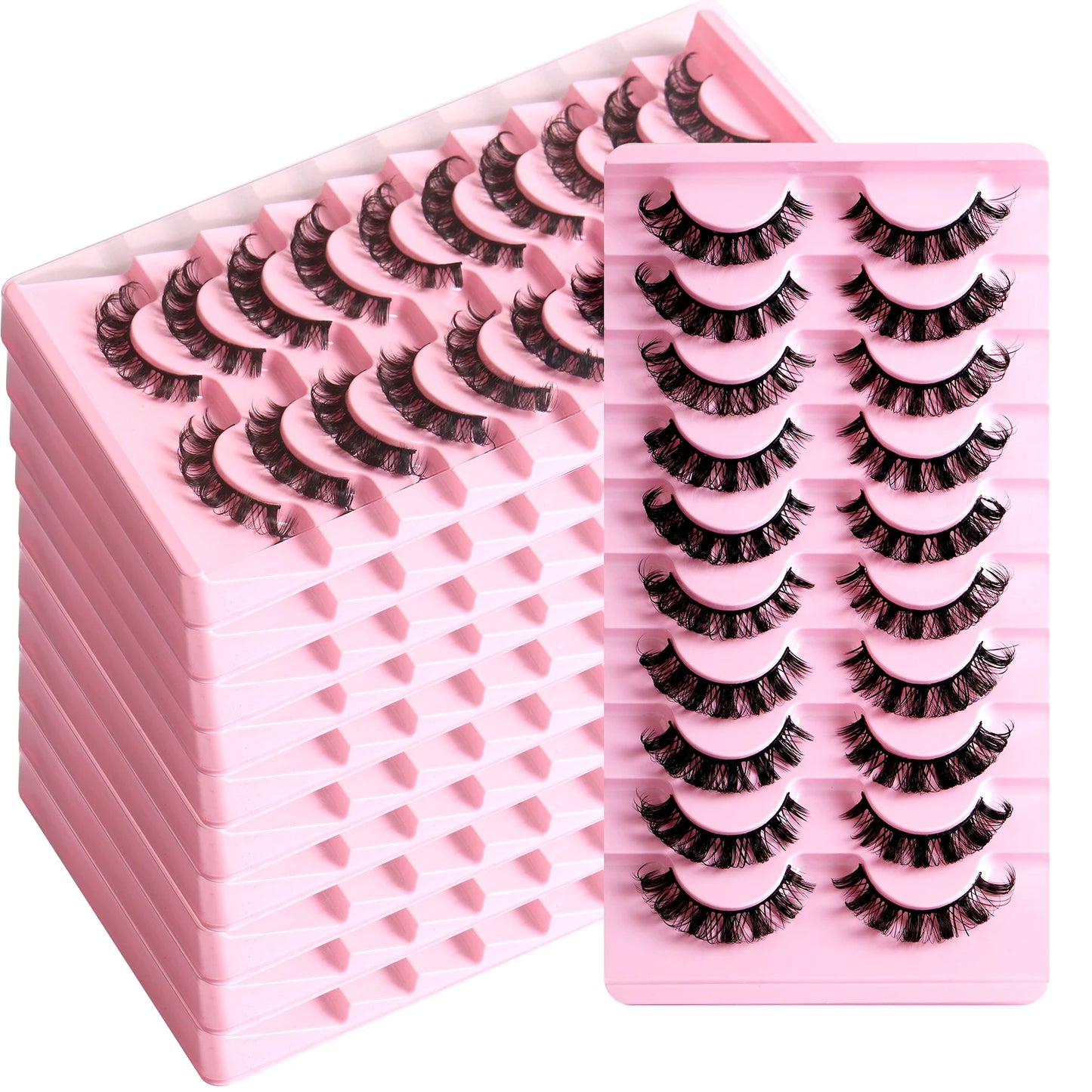 2/10Pairs 3D Mink Lashes russian strip lash Dramatic False Eyelashes Faux Cils Makeup Wholesale Fake Eyelash Extension maquiagem