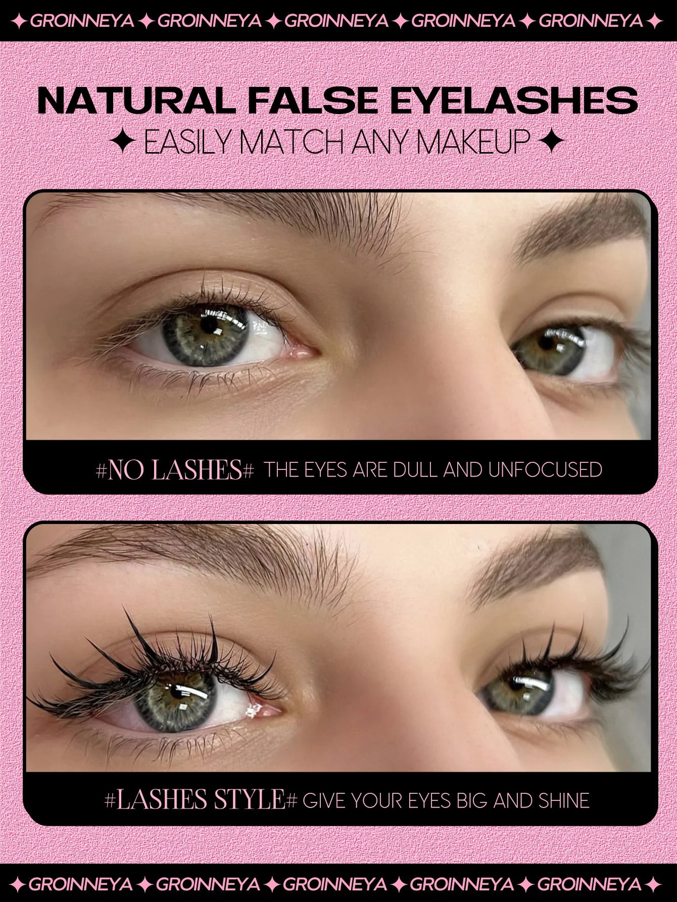 Veltrinay Manga Lashes Fake Lashes 3d Faux Mink Eyelashes Cat Eye Eyelashes Natural Soft False Eyelashes Extension Makeup