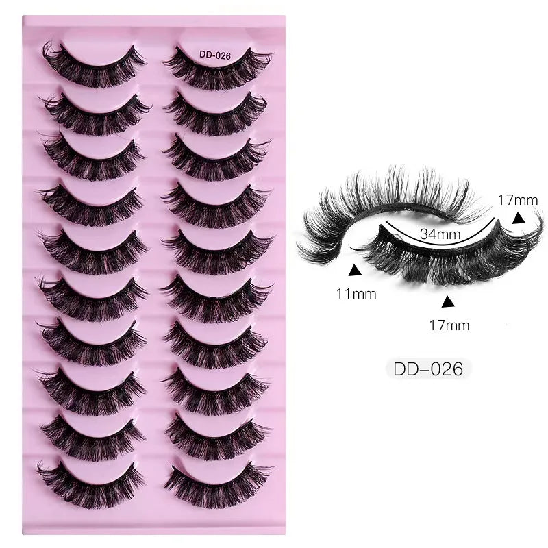 2/10Pairs 3D Mink Lashes russian strip lash Dramatic False Eyelashes Faux Cils Makeup Wholesale Fake Eyelash Extension maquiagem