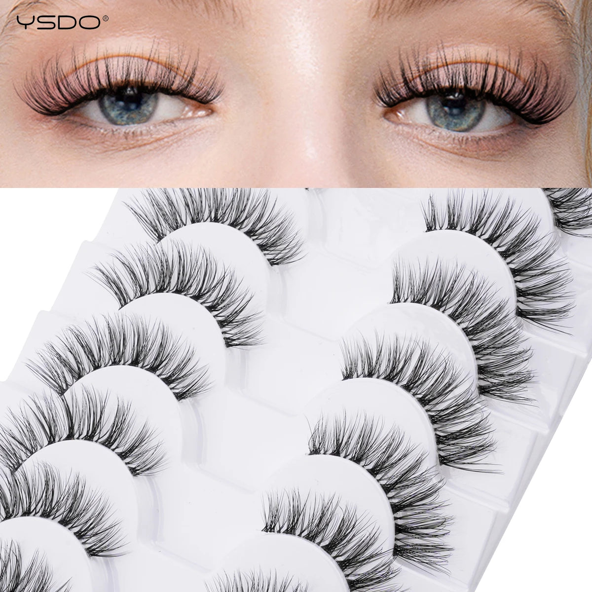 YSDO Manga False Lashes Natural Long Eyelash Extension Flyffy Wispy 3D Mink Full Lashes Natural Makeup faux Cils maquiagem