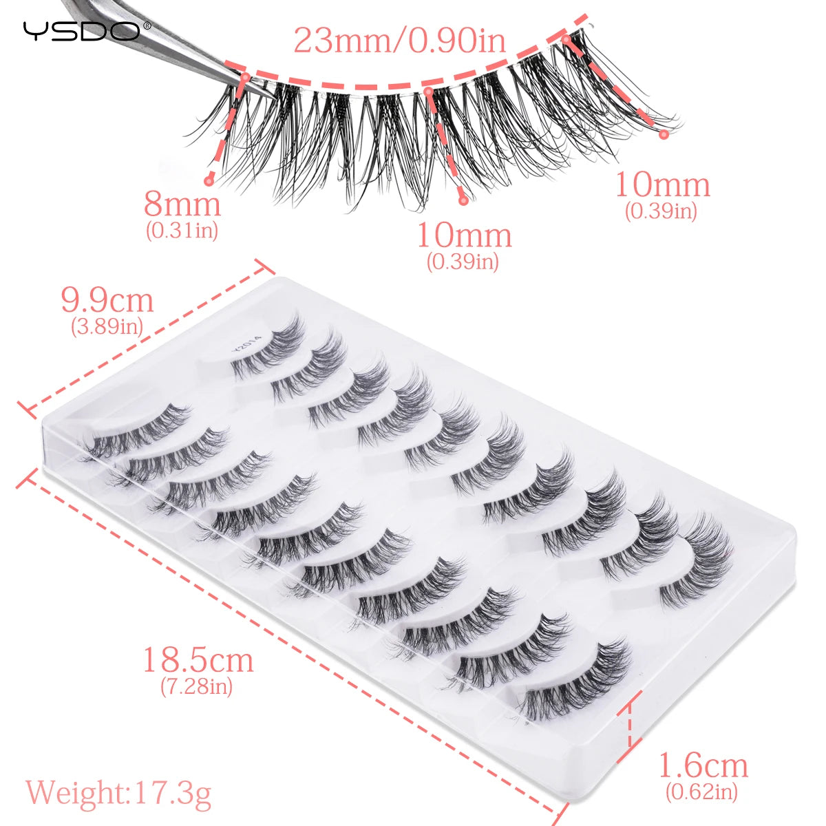 YSDO Manga False Lashes Natural Long Eyelash Extension Flyffy Wispy 3D Mink Full Lashes Natural Makeup faux Cils maquiagem