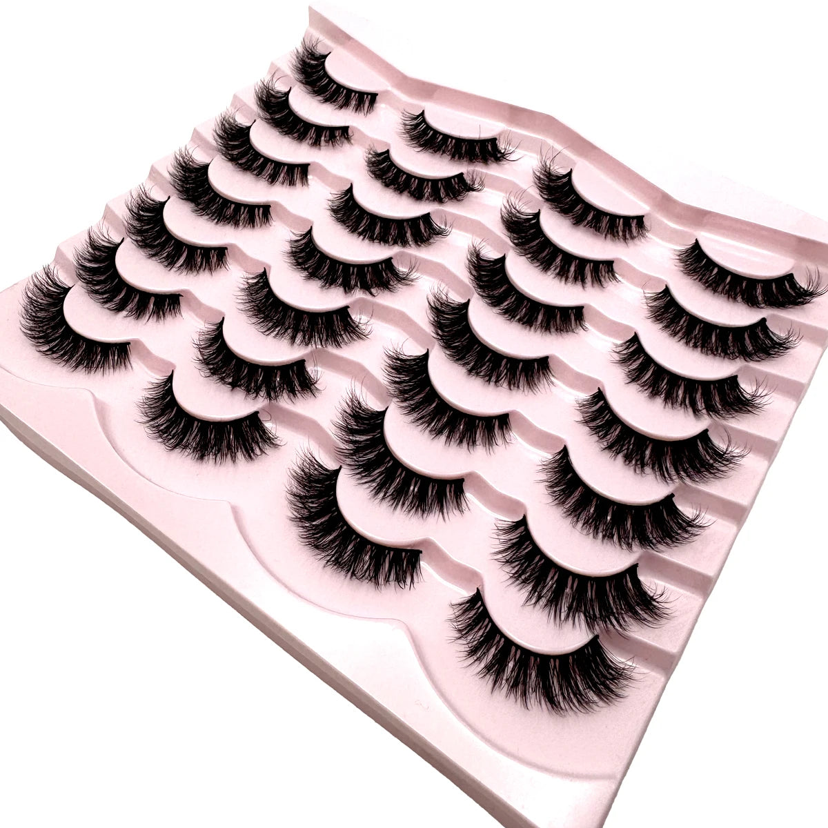 14 Pairs cat eye Natural 3d Mink Lashes Soft False Eyelashes Cross Messy Dense Eye Lashes Extension Makeup Faux Cils Maquillaje