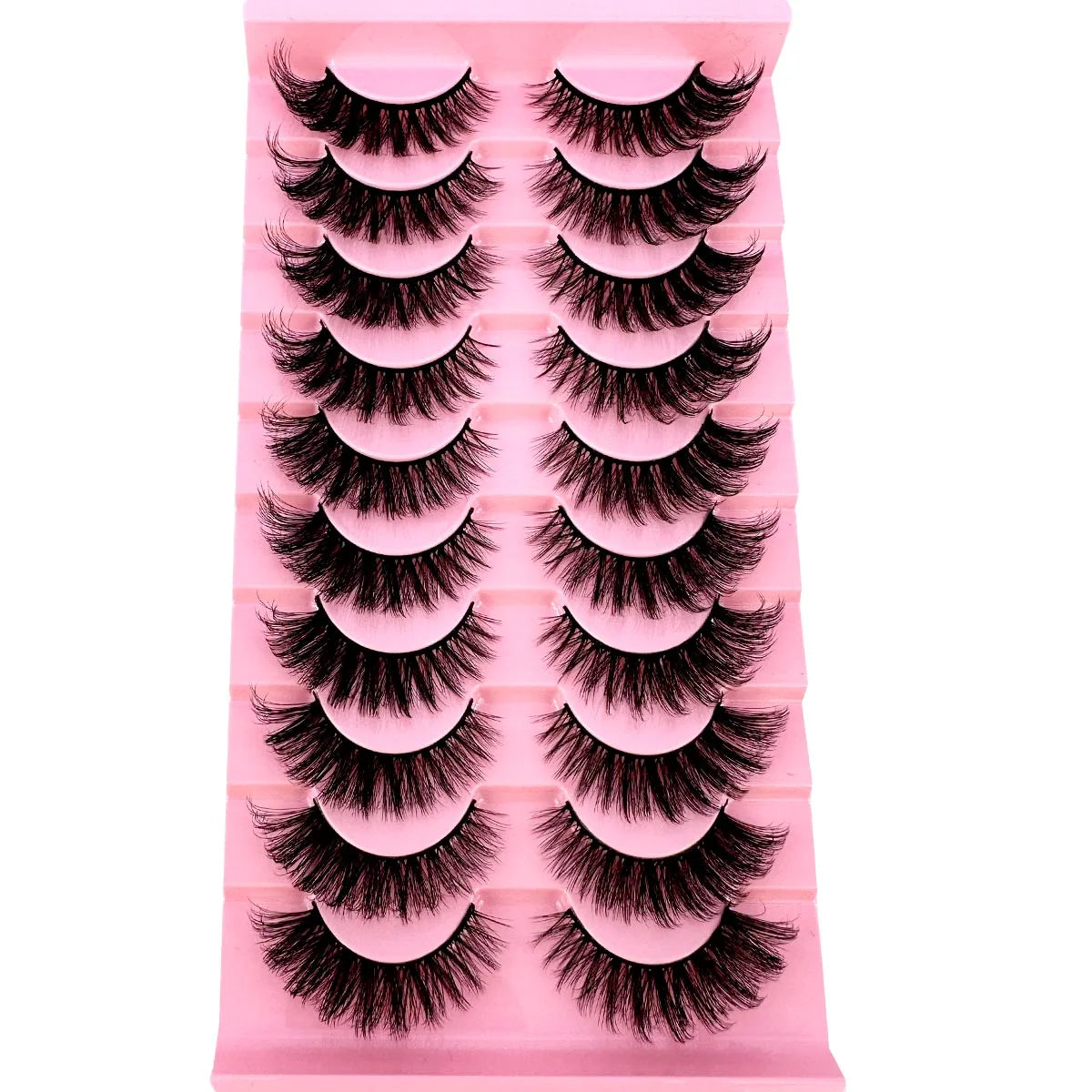 10Pairs 8D Mink Lashes Natural Mink False Eyelashes Dramatic Volume Fake Eyelash Extension Faux Cils Wholesale Makeup Tool