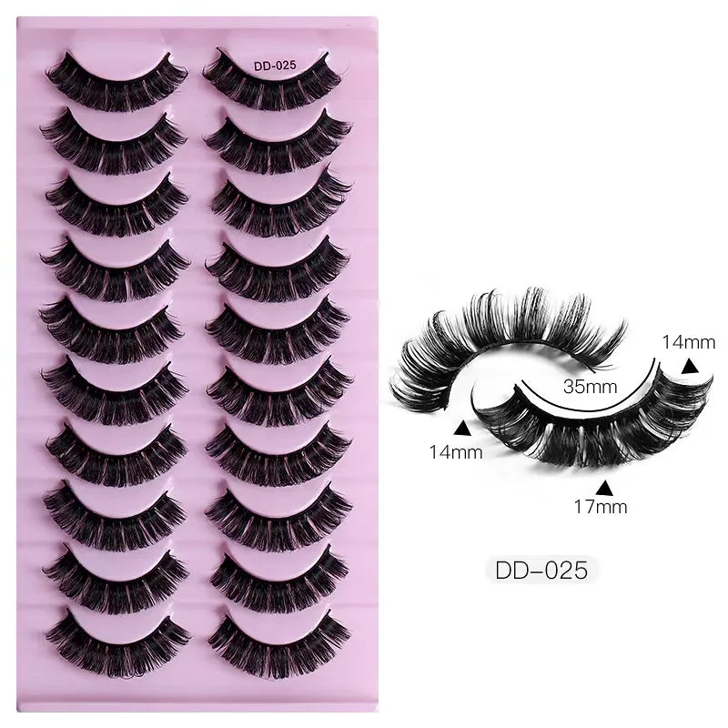 2/10Pairs 3D Mink Lashes russian strip lash Dramatic False Eyelashes Faux Cils Makeup Wholesale Fake Eyelash Extension maquiagem