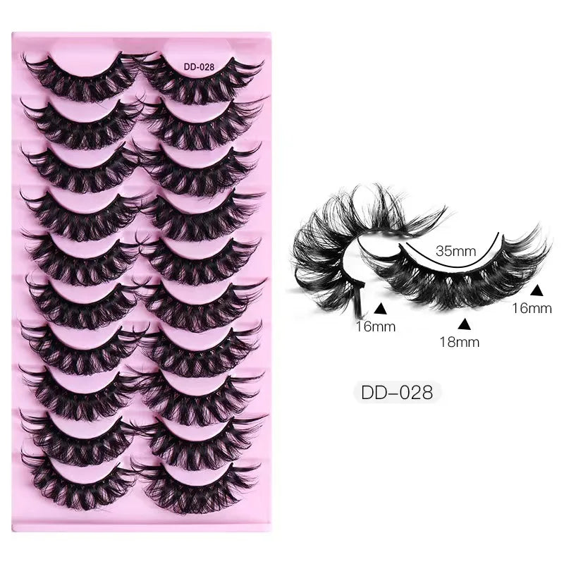 2/10Pairs 3D Mink Lashes russian strip lash Dramatic False Eyelashes Faux Cils Makeup Wholesale Fake Eyelash Extension maquiagem