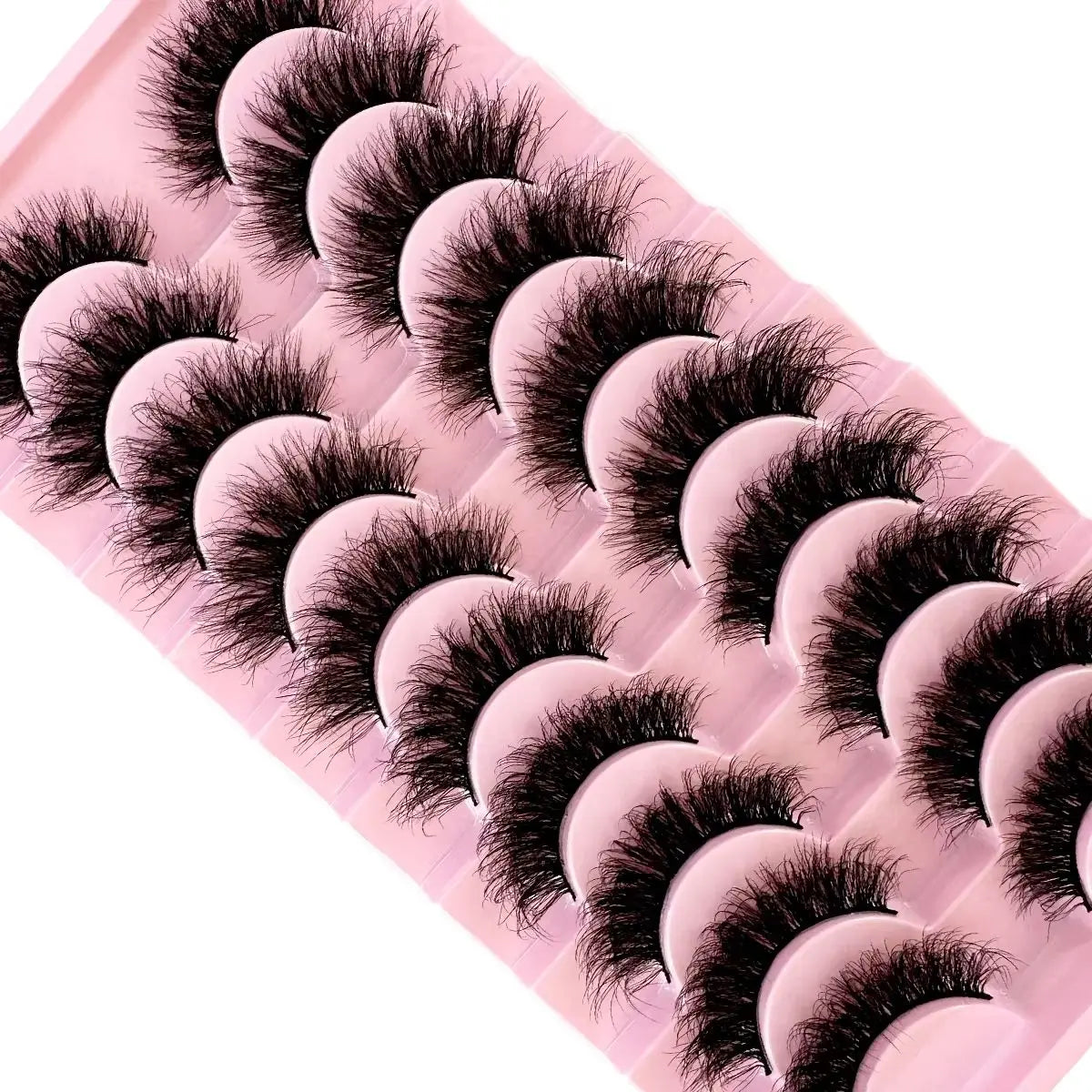 10Pairs 8D Mink Lashes Natural Mink False Eyelashes Dramatic Volume Fake Eyelash Extension Faux Cils Wholesale Makeup Tool