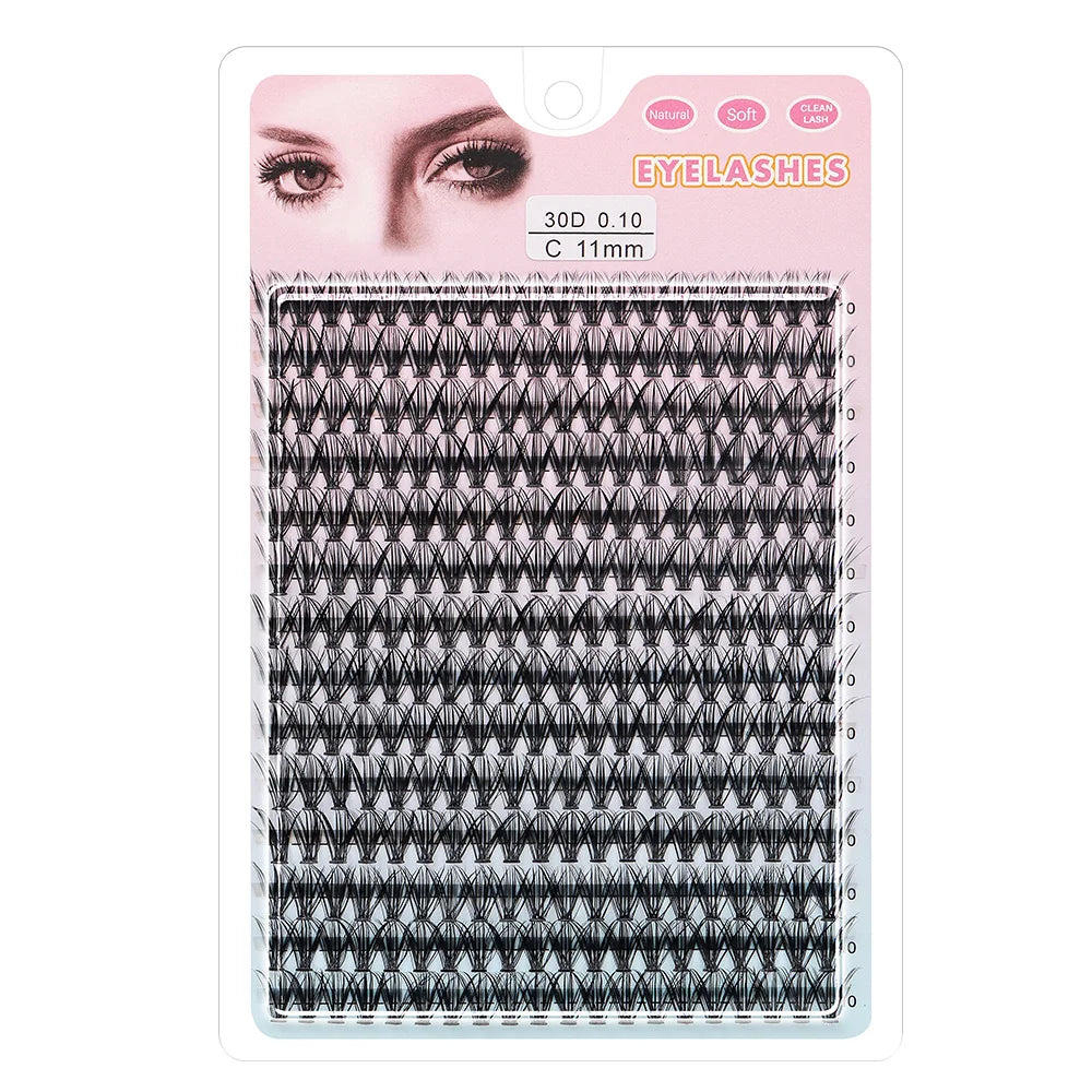 60/200/280 Bundles Eyelash Extension Natural Russian Volume Faux Cils Eyelashes Individual 10-100D Cluster False Lashes Makeups