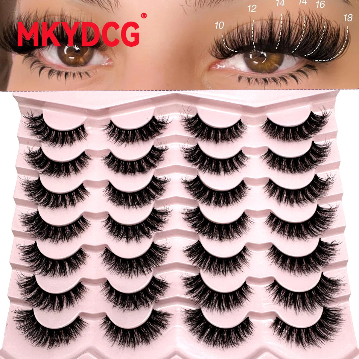 14 Pairs cat eye Natural 3d Mink Lashes Soft False Eyelashes Cross Messy Dense Eye Lashes Extension Makeup Faux Cils Maquillaje