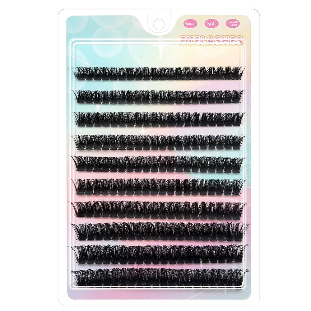 60/200/280 Bundles Eyelash Extension Natural Russian Volume Faux Cils Eyelashes Individual 10-100D Cluster False Lashes Makeups