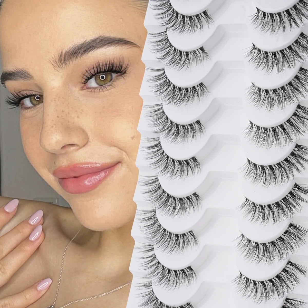 YSDO Manga False Lashes Natural Long Eyelash Extension Flyffy Wispy 3D Mink Full Lashes Natural Makeup faux Cils maquiagem
