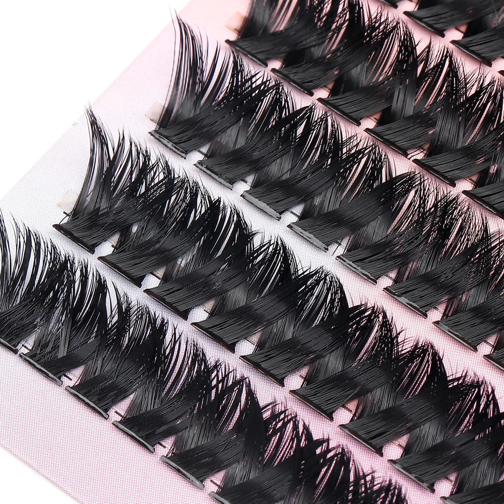 60/200/280 Bundles Eyelash Extension Natural Russian Volume Faux Cils Eyelashes Individual 10-100D Cluster False Lashes Makeups