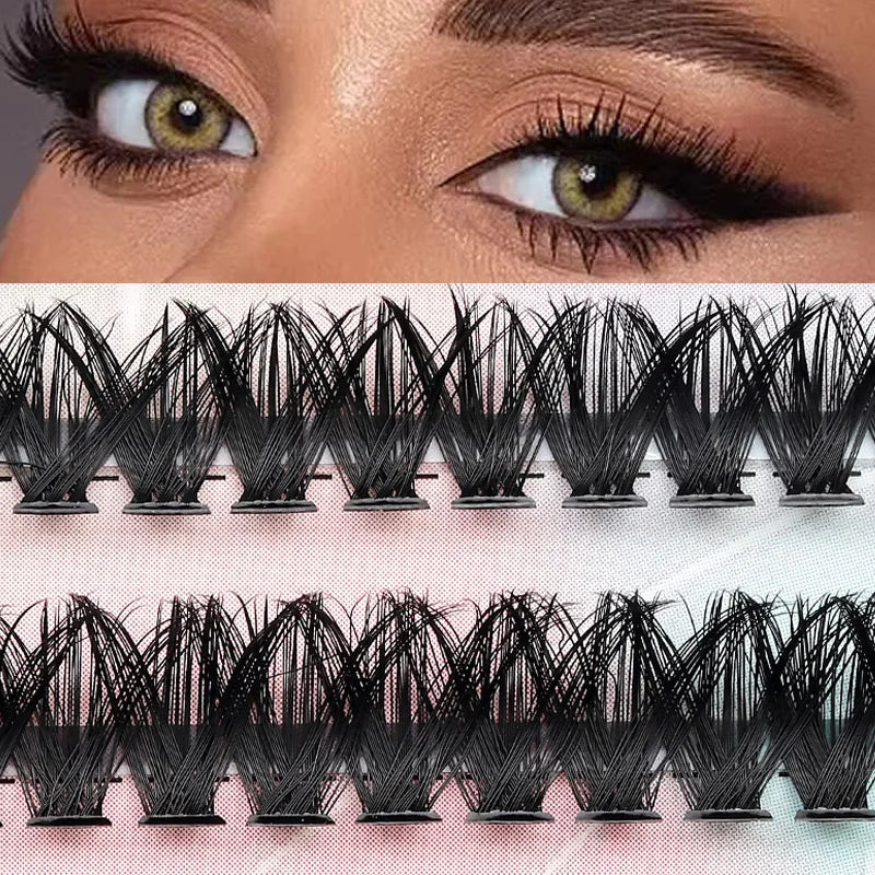 60/200/280 Bundles Eyelash Extension Natural Russian Volume Faux Cils Eyelashes Individual 10-100D Cluster False Lashes Makeups