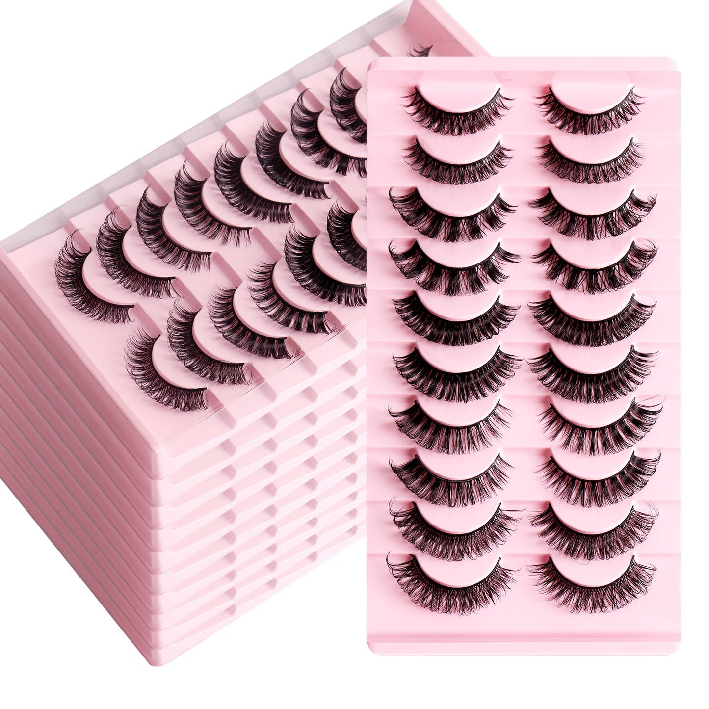 2/10Pairs 3D Mink Lashes russian strip lash Dramatic False Eyelashes Faux Cils Makeup Wholesale Fake Eyelash Extension maquiagem