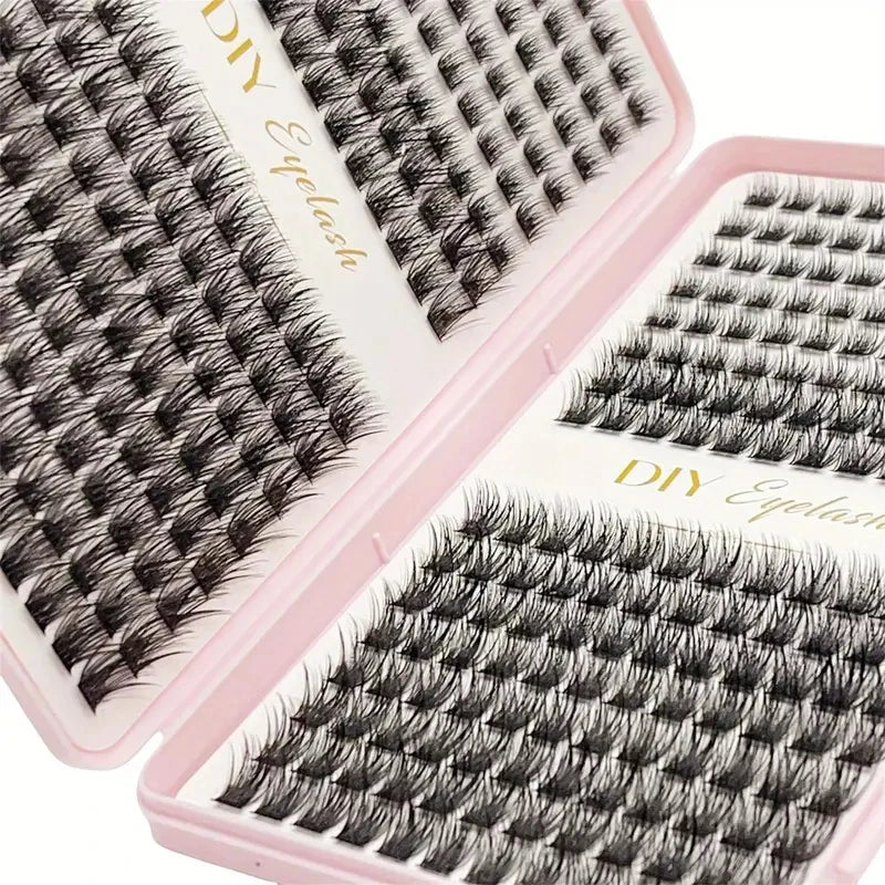 Eyelash Extension Kit - Individual Set Eyelashes, D-Roll, Multiple Lengths, Odorless, Easy to Apply for Home Makeup Books
