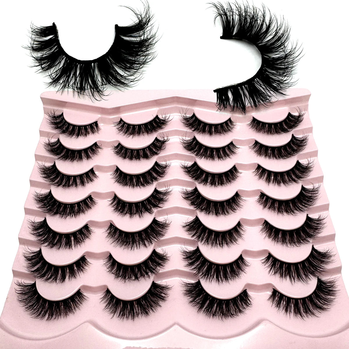 14 Pairs cat eye Natural 3d Mink Lashes Soft False Eyelashes Cross Messy Dense Eye Lashes Extension Makeup Faux Cils Maquillaje