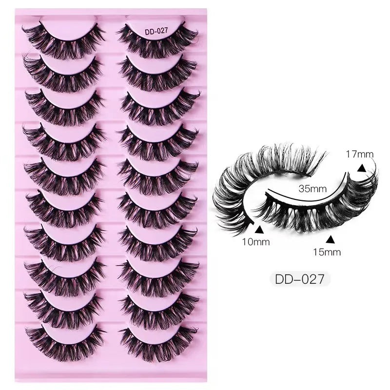 2/10Pairs 3D Mink Lashes russian strip lash Dramatic False Eyelashes Faux Cils Makeup Wholesale Fake Eyelash Extension maquiagem