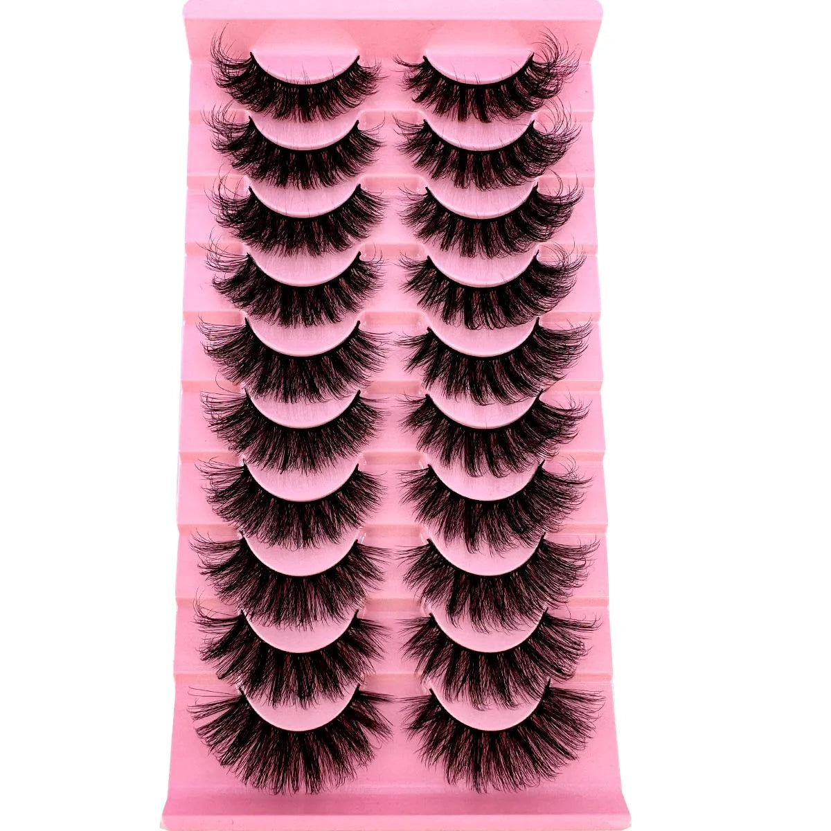 10Pairs 8D Mink Lashes Natural Mink False Eyelashes Dramatic Volume Fake Eyelash Extension Faux Cils Wholesale Makeup Tool