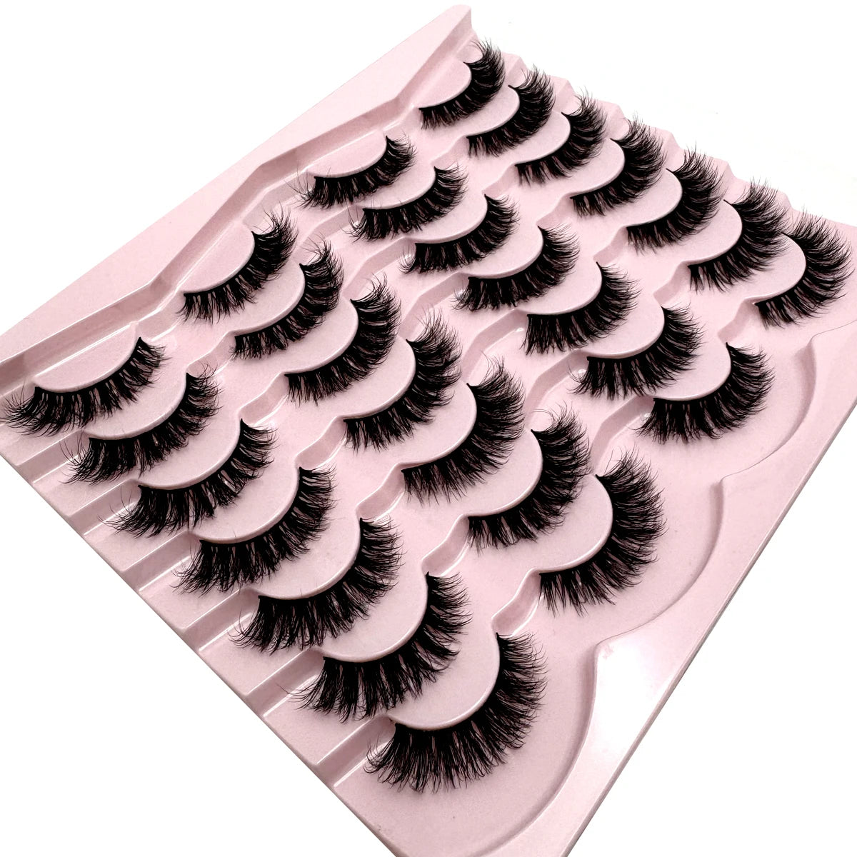 14 Pairs cat eye Natural 3d Mink Lashes Soft False Eyelashes Cross Messy Dense Eye Lashes Extension Makeup Faux Cils Maquillaje