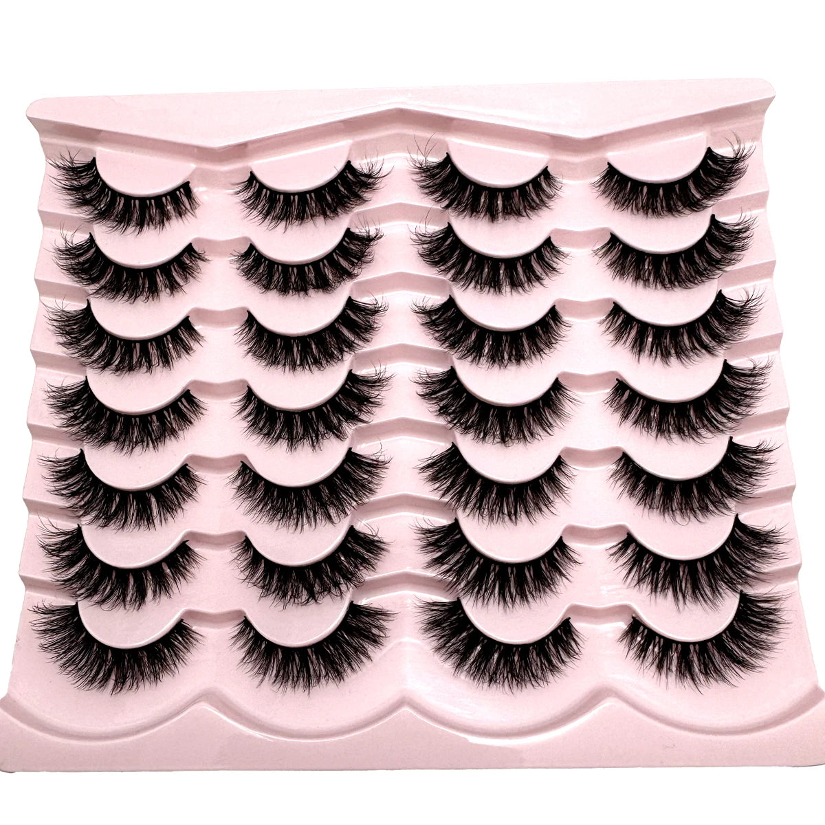 14 Pairs cat eye Natural 3d Mink Lashes Soft False Eyelashes Cross Messy Dense Eye Lashes Extension Makeup Faux Cils Maquillaje
