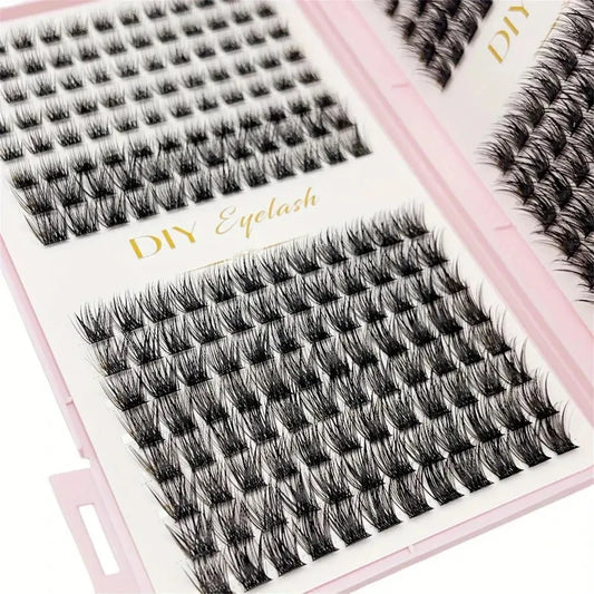 Eyelash Extension Kit - Individual Set Eyelashes, D-Roll, Multiple Lengths, Odorless, Easy to Apply for Home Makeup Books
