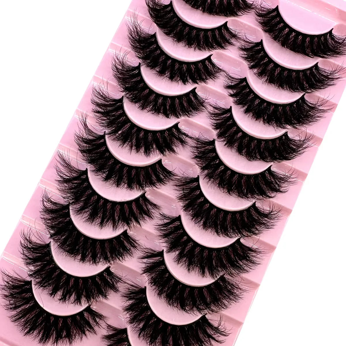 10Pairs 8D Mink Lashes Natural Mink False Eyelashes Dramatic Volume Fake Eyelash Extension Faux Cils Wholesale Makeup Tool