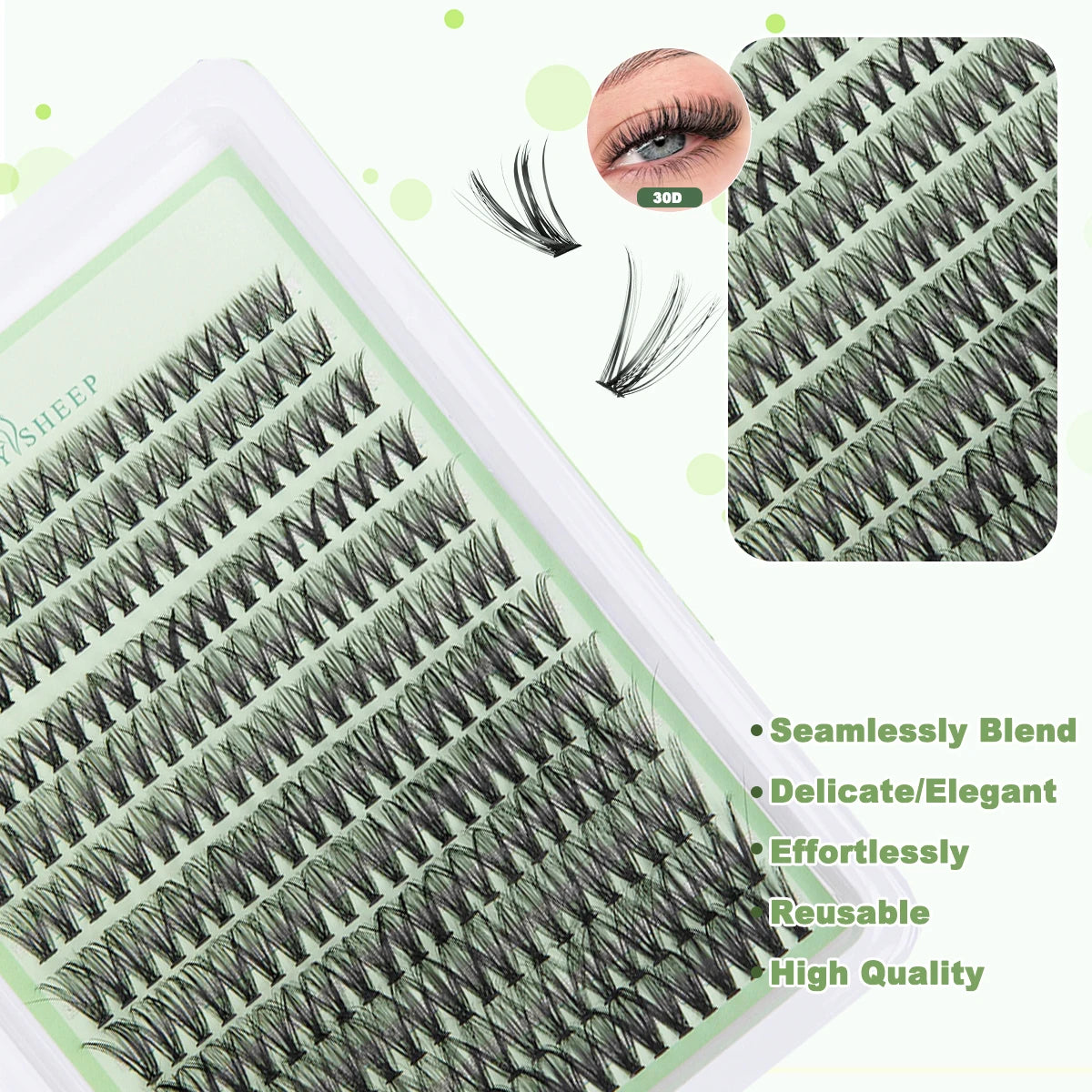 DIY Lash Extension Kit Natural Look Lash Clusters Includes Eyelash Tweezers Bond And Seal Glue For Salon at Home Makeup