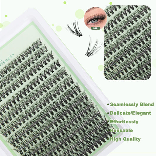 DIY Lash Extension Kit Natural Look Lash Clusters Includes Eyelash Tweezers Bond And Seal Glue For Salon at Home Makeup