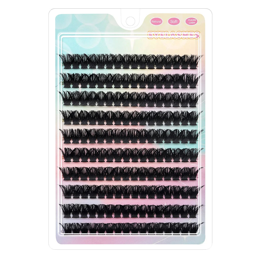 60/200/280 Bundles Eyelash Extension Natural Russian Volume Faux Cils Eyelashes Individual 10-100D Cluster False Lashes Makeups