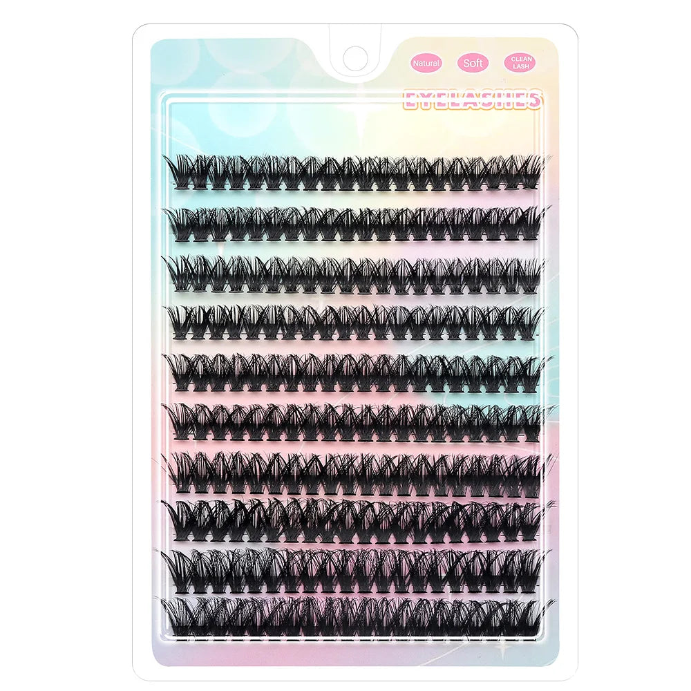 60/200/280 Bundles Eyelash Extension Natural Russian Volume Faux Cils Eyelashes Individual 10-100D Cluster False Lashes Makeups
