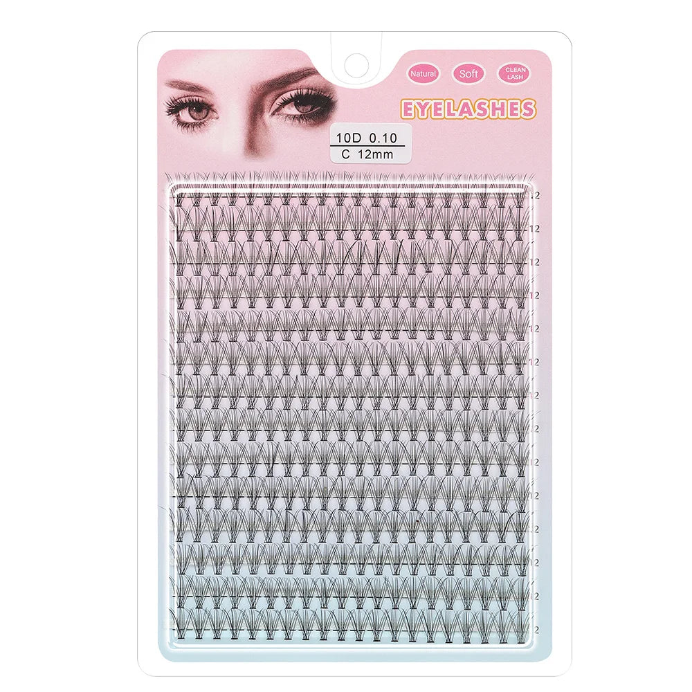 60/200/280 Bundles Eyelash Extension Natural Russian Volume Faux Cils Eyelashes Individual 10-100D Cluster False Lashes Makeups