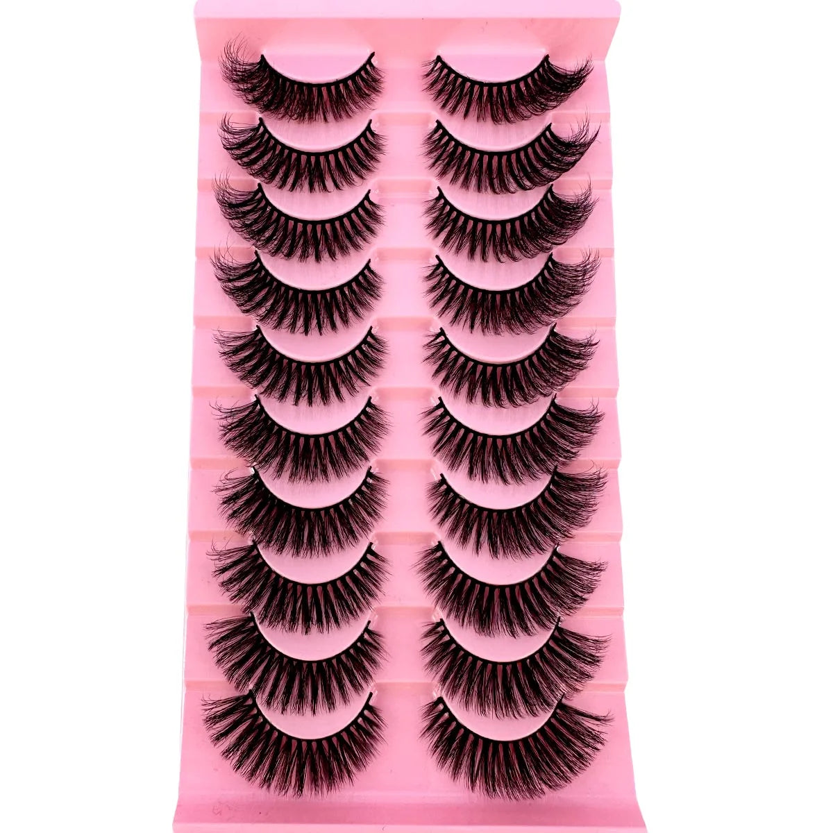 10Pairs 8D Mink Lashes Natural Mink False Eyelashes Dramatic Volume Fake Eyelash Extension Faux Cils Wholesale Makeup Tool