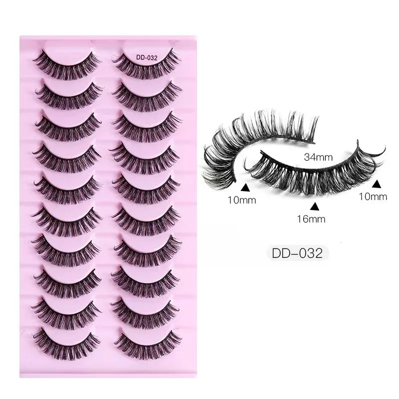 2/10Pairs 3D Mink Lashes russian strip lash Dramatic False Eyelashes Faux Cils Makeup Wholesale Fake Eyelash Extension maquiagem