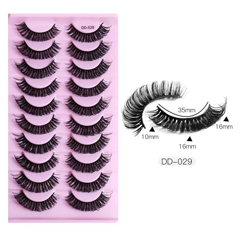 2/10Pairs 3D Mink Lashes russian strip lash Dramatic False Eyelashes Faux Cils Makeup Wholesale Fake Eyelash Extension maquiagem