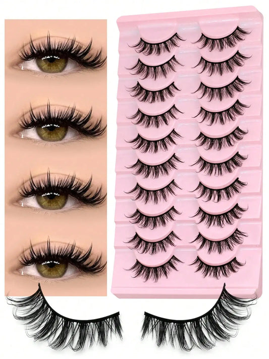 Veltrinay Manga Lashes Fake Lashes 3d Faux Mink Eyelashes Cat Eye Eyelashes Natural Soft False Eyelashes Extension Makeup