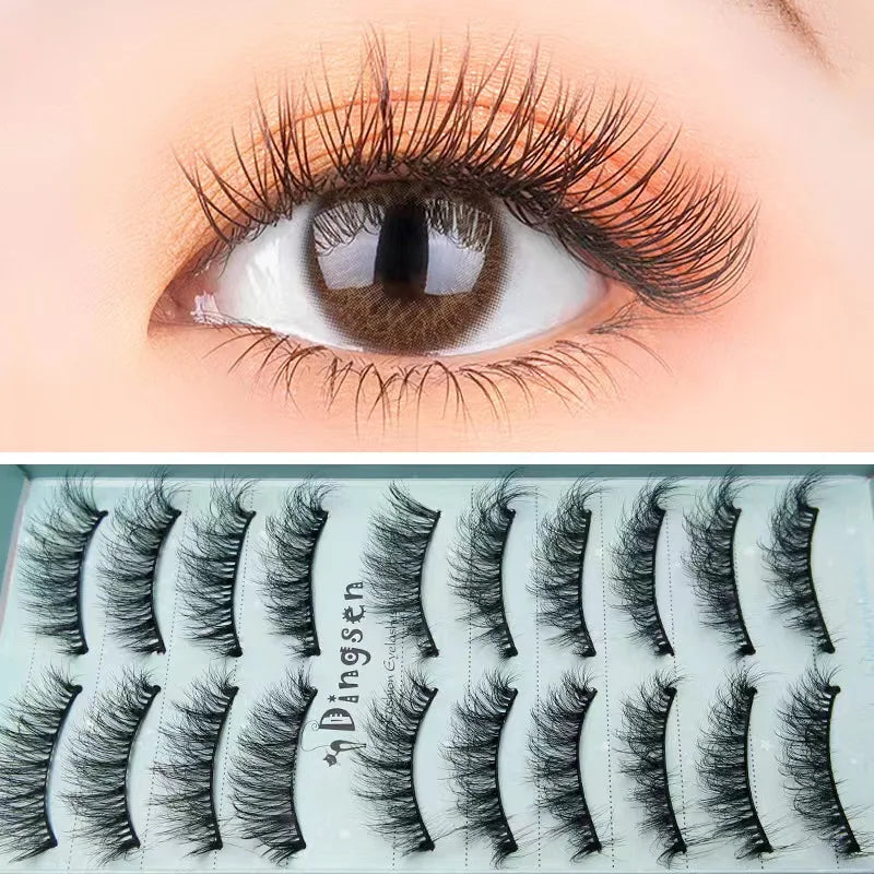 2/10Pairs 3D Mink Lashes russian strip lash Dramatic False Eyelashes Faux Cils Makeup Wholesale Fake Eyelash Extension maquiagem