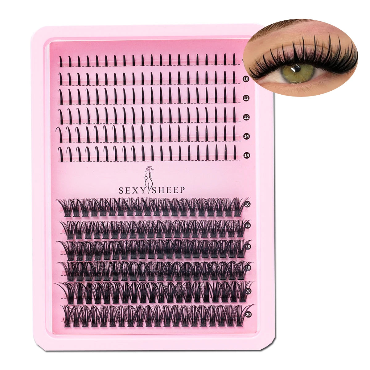 Eyelash Clusters Wispy Eyelash Extensions Natural Volume Lash Extensions DIY Individual Lashes Clusters with Soft Thin Band