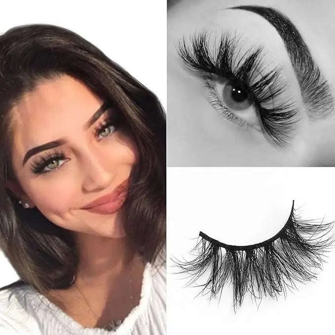 Wholesale 15mm Faux Mink Eyelashes Full Strip Lashes with Wispy Spiky Look Eyelash Extensions Similar Style