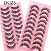 Invisible Band Lashes 10 Pairs 3D Faux Mink Lashes Natural Long Transparent Terrier Lashes Clear Band Soft Eyelashes Extension