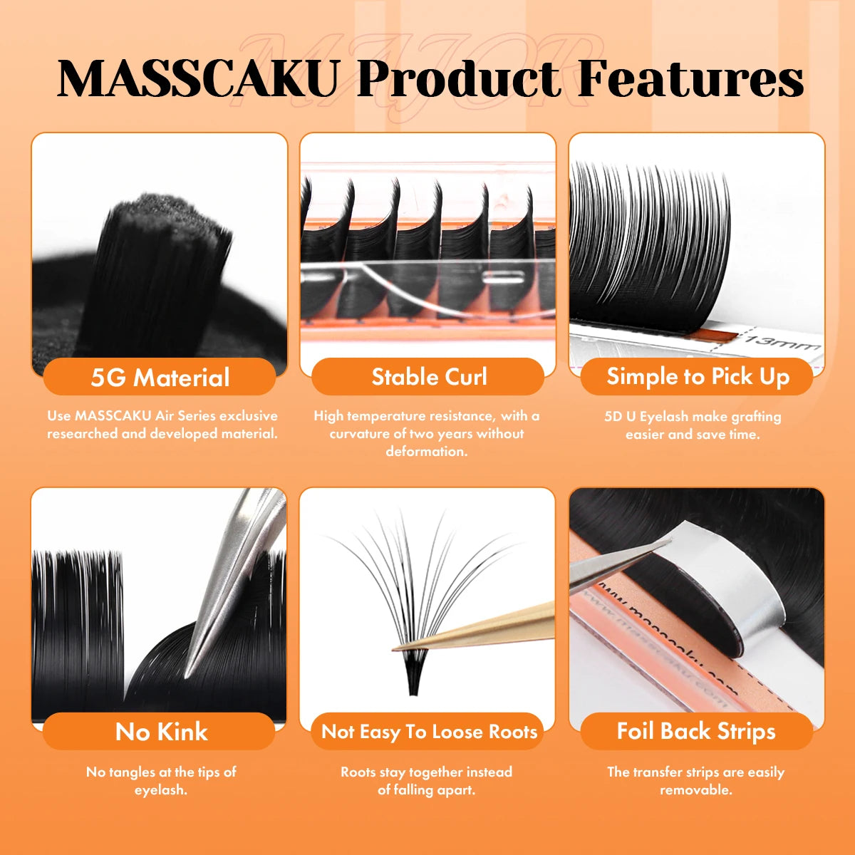 New Arrival 5cases/lot Easy Fanning Blooming Eyelash Extensions C D Curl Hand-woven One Second Making Fans Faux Cils by MASSCAKU