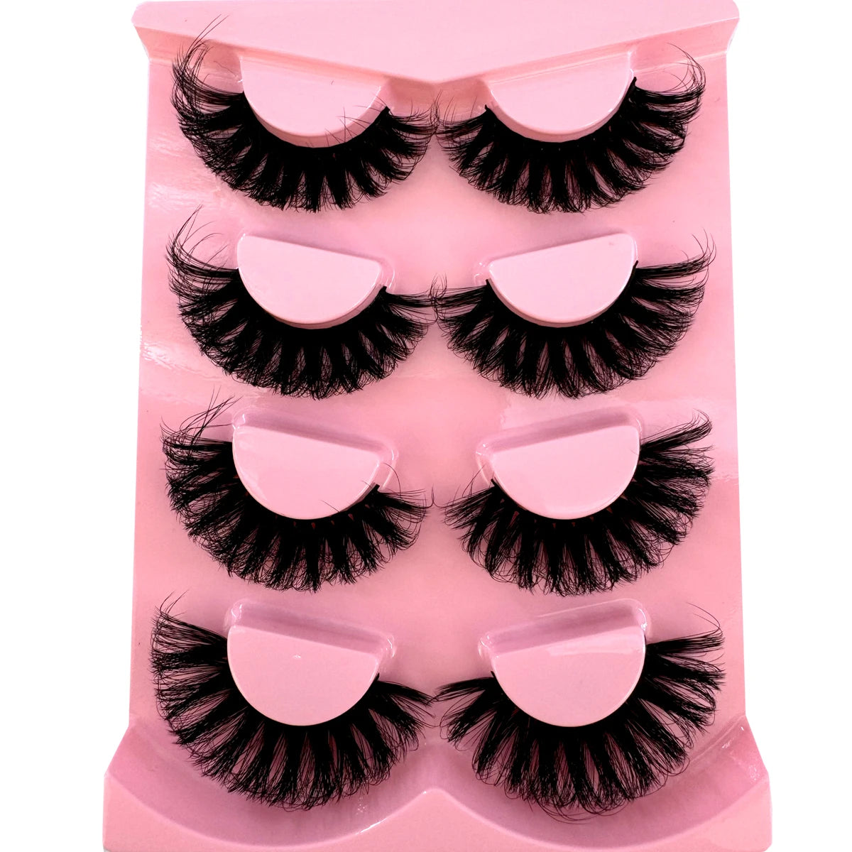 NEW 4 pairs Fake Eyelashes Thick Long False Eyelashes Dramatic Lashes 3D Faux Mink Eyelashes Wholesale Full Strip Lashes Makeup