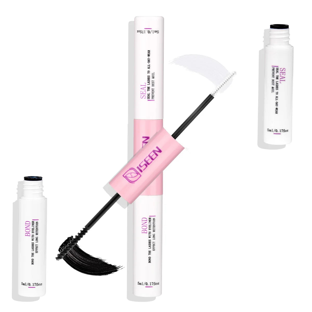 Lash Bond and Seal Waterproof for Lash Clusters Super Hold Long-Lasting Non-Irritating Eyelash Glue for DIY at Home