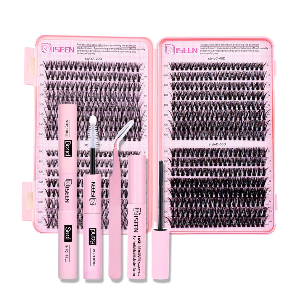 Individual Lashes Cluster C Curl Mix Lash Clusters 3D Wispy DIY Eyelash Extension Resuable Natural Lashes Eyelash Book