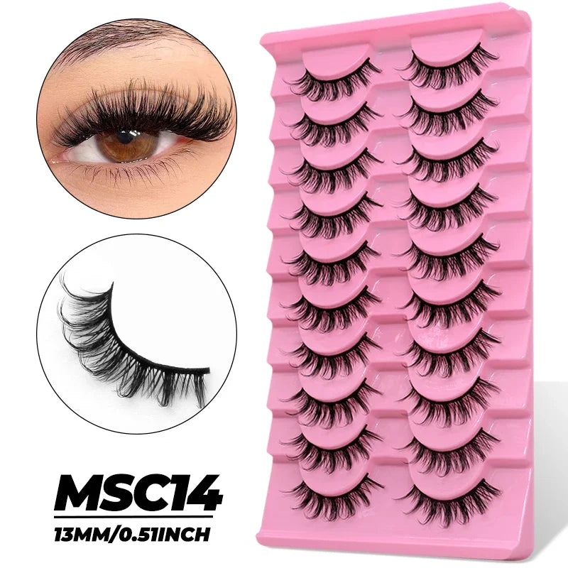 Veltrinay Manga Lashes Fake Lashes 3d Faux Mink Eyelashes Cat Eye Eyelashes Natural Soft False Eyelashes Extension Makeup