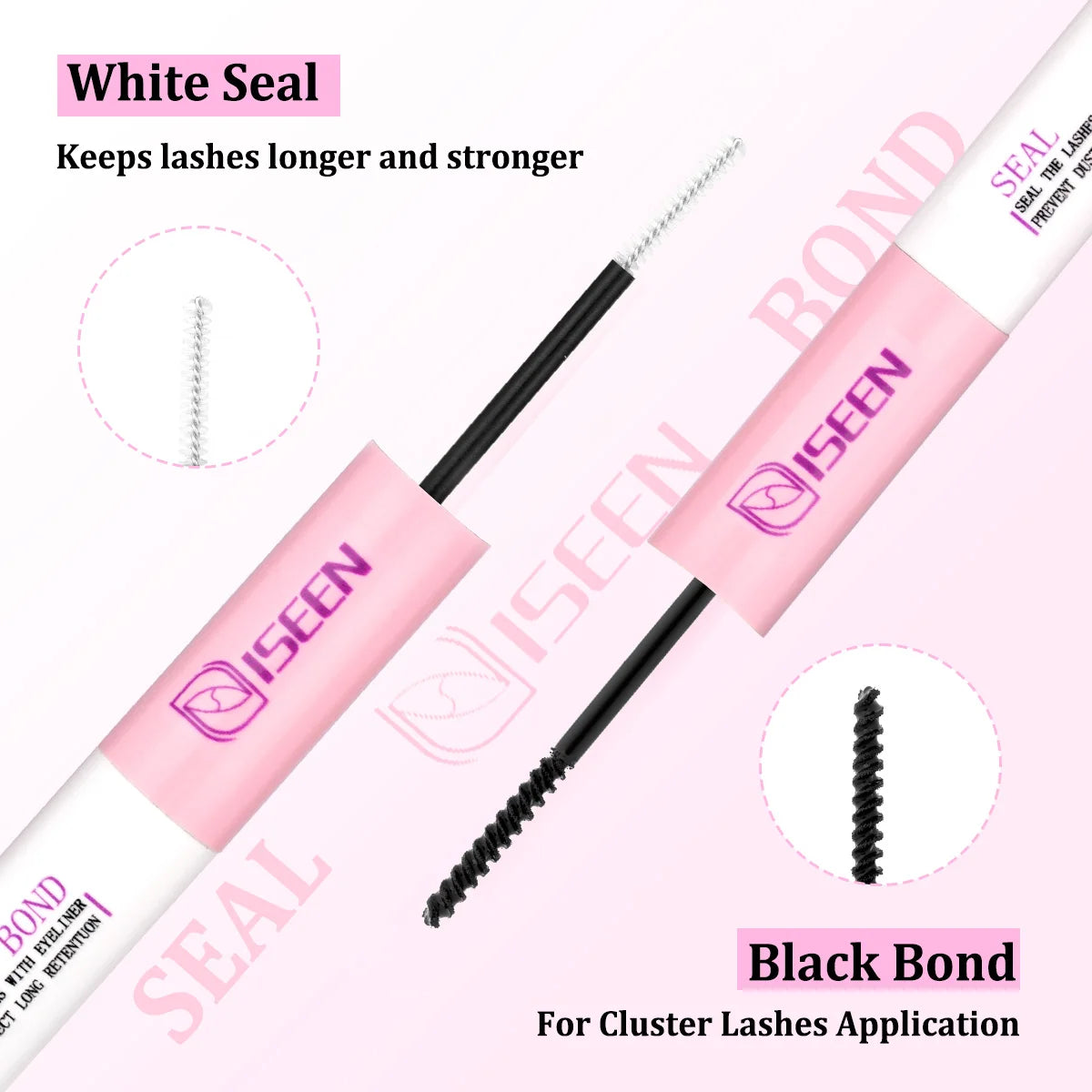 Lash Bond and Seal Waterproof for Lash Clusters Super Hold Long-Lasting Non-Irritating Eyelash Glue for DIY at Home